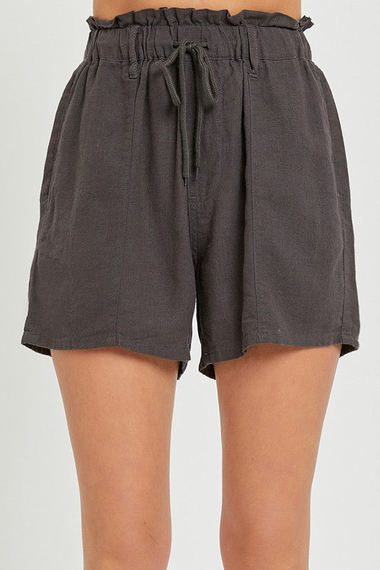 Charcoal Linen Short