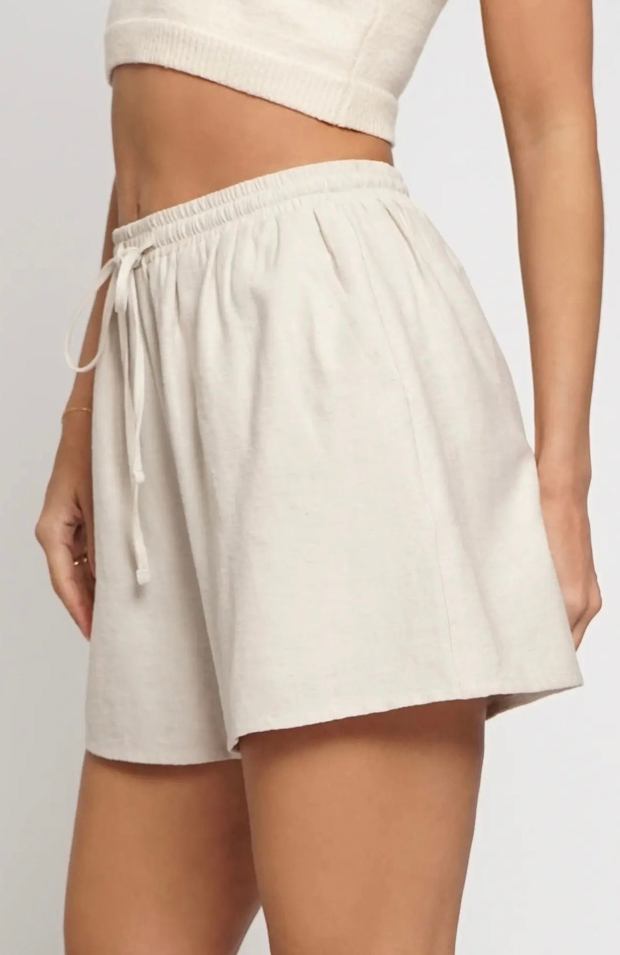 Natural Linen Shorts