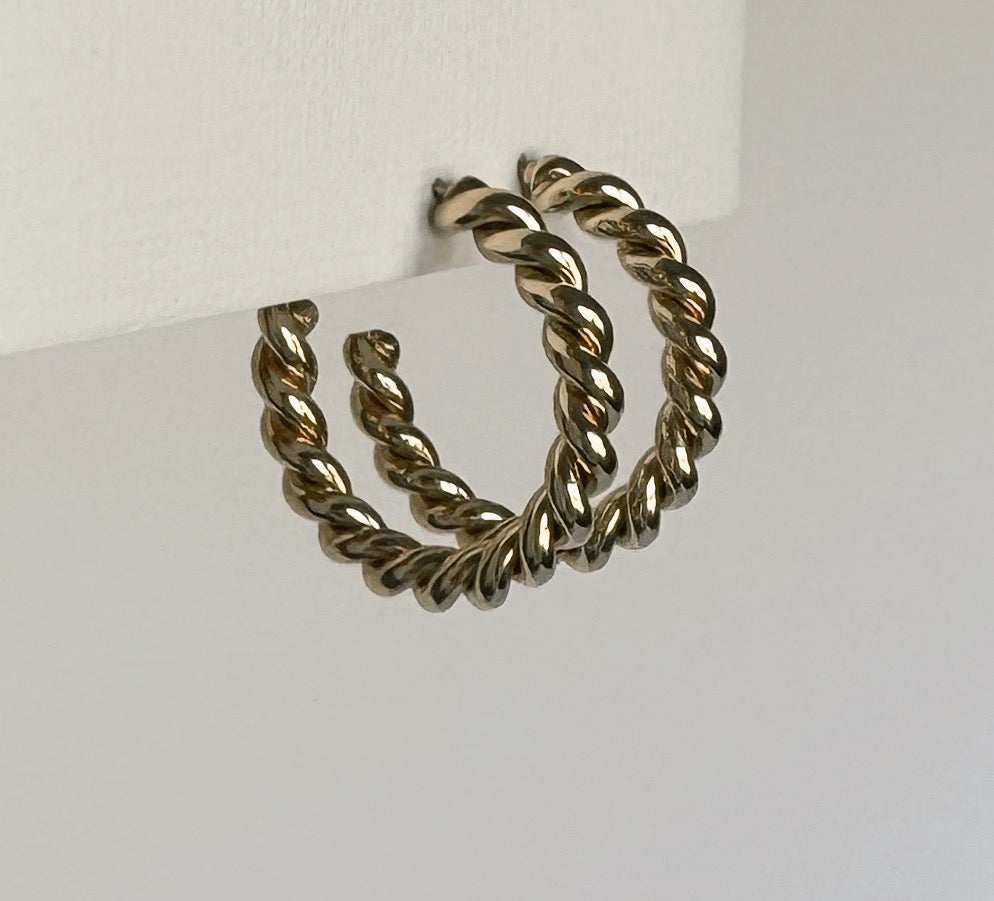 Braided Gold Hoop